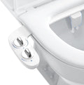 Toilet Bidet Attachment, Non-Electric Dual Nozzle (Feminine/Bidet Wash), Self-Cleaning Fresh Cold Water Sprayer Bidets for Toilets with Adjustable Water Pressure (Dual Knob, Chrome)