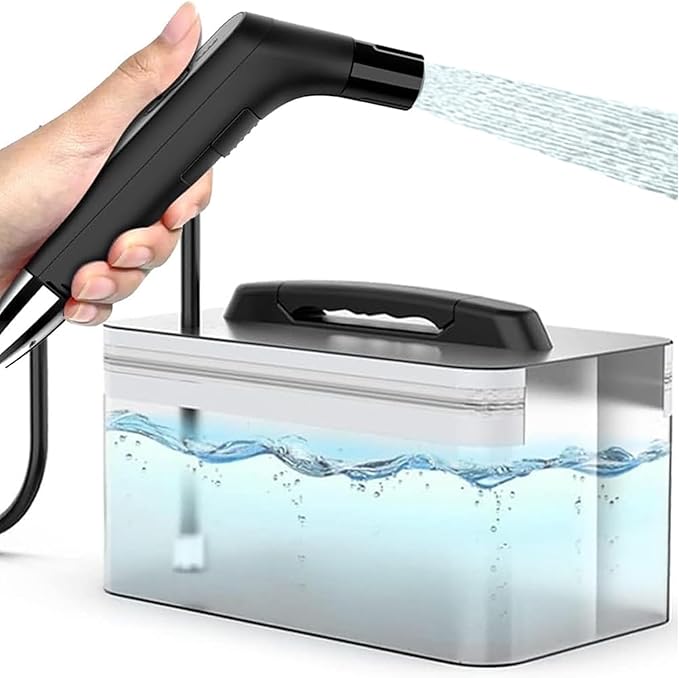 Portable Electric Bidet, Portable B-idet for Travel Rechargeable with 2.3L Water Tank, Mini Handheld High Pressure B-idet Sprayer P-ortable for Bathroom, RV Car Camping