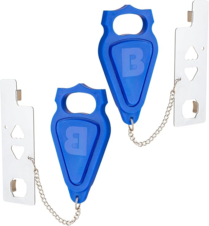 BRINKS – Portable Security Door Locks for Home, Dorm Room, Apartment, Hotel Safety, Short-Term Rentals, Security Door Latch - Privacy Latch, Easy Install (2 Pack)