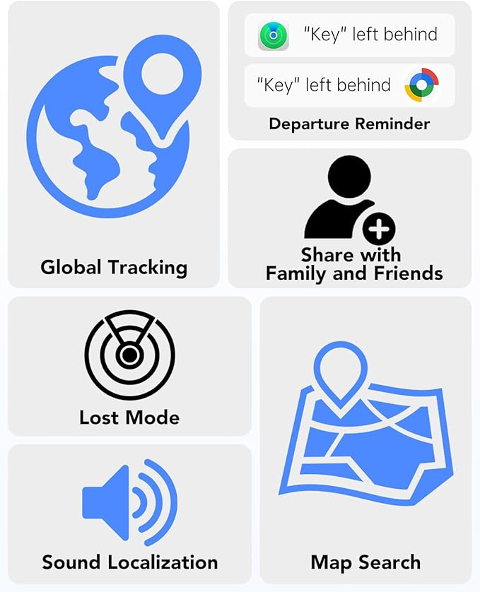 2026 Air Tracker Tags Item Locator for Android & iOS Bluetooth Tracker Smart Tags Compatible with Apple Find My (iOS) & Google's Find Hub(Android) for Keys, Luggage, Wallet, Vehicles Black (4 Pack)