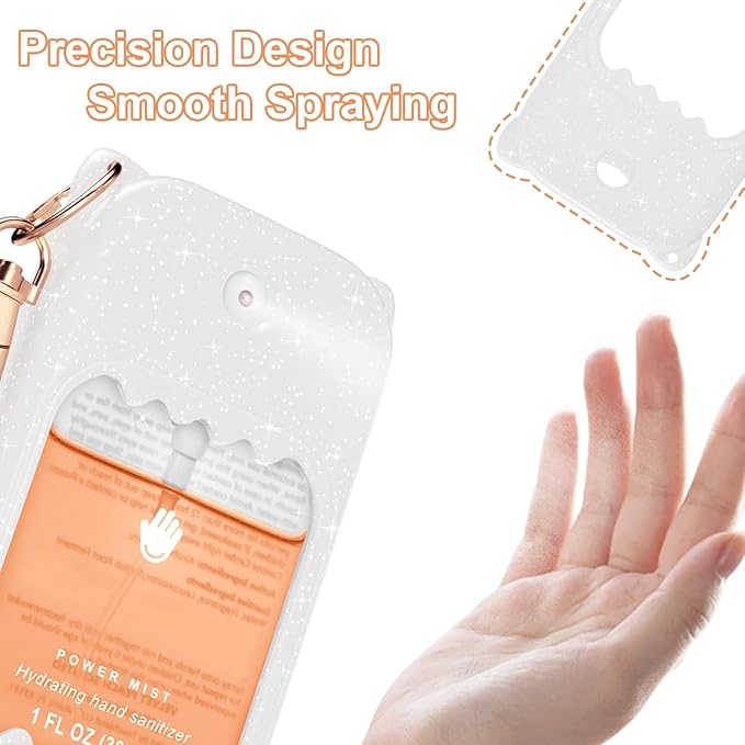 Hand Sanitizer Spray Case for Touchland Silicone Touchland Case Keychain Cute Hand Sanitizer Holder Keychain Compatible with Touch land Power Mist Gentle/Glow Mist