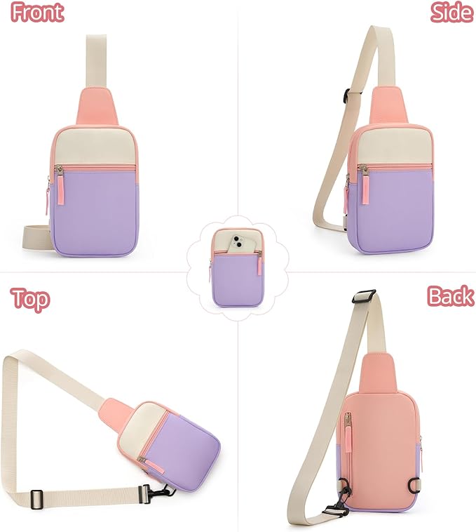 Mothers Day Gifts for Daughter, Birthday Graduation Gifts for 8 9 10 11 12 Year Old Teens Girls Her,Fanny Pack Sling Crossbody Bag Belt Bags Purse, Preppy Teen Girl Gift Trendy Stuff Travel Essentials