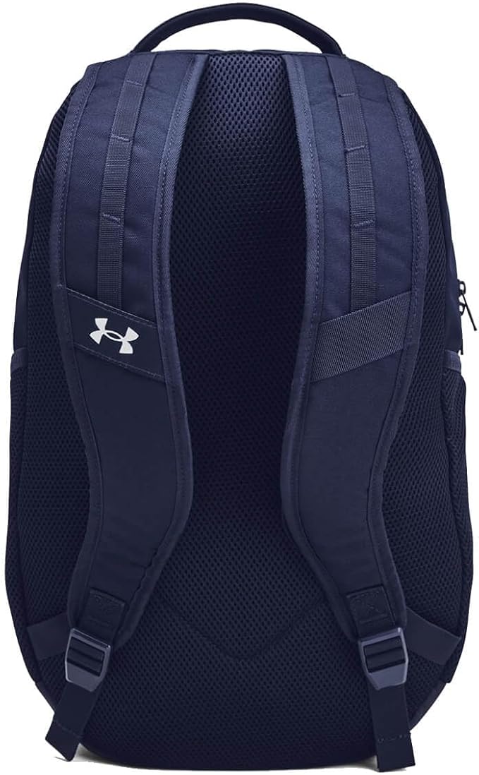 Under Armour Unisex-Adult Hustle 6.0 Backpack, (411) Midnight Navy/Midnight Navy/Metallic Silver, One Size Fits Most