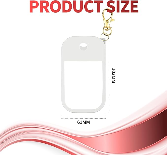 YMPEKA 2Pcs Silicone Case Compatible with Touchland Hand Sanitizer Spray, Protective Case with Keychain，Power Mist and Glow Mist 1 fl oz, Hand Sanitizer Spray Accessory (White+Pink)