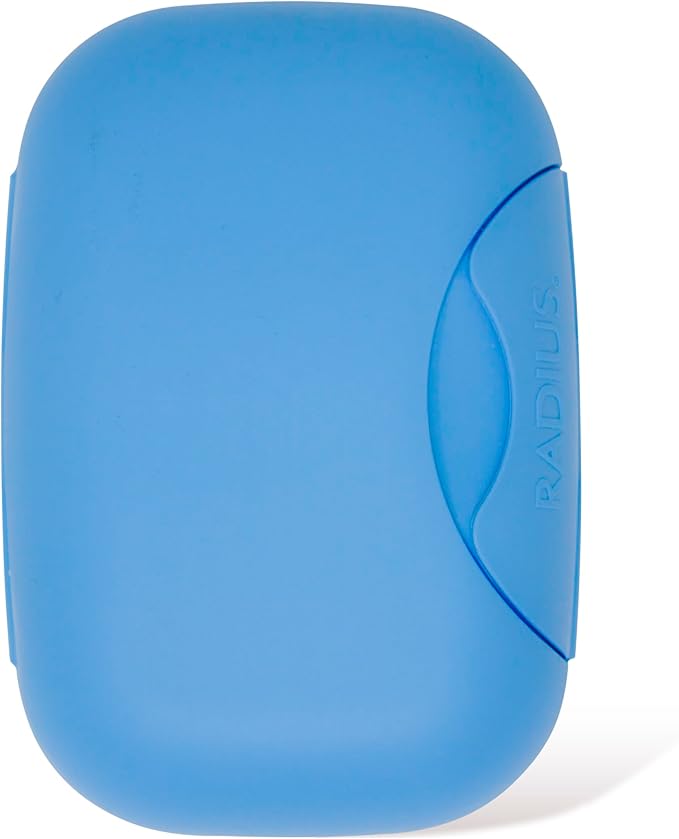RADIUS Soap Travel Case, BPA-Free Recycled Plastic, Leakproof, Portable for Bathroom, Gym, Home, Camping - Light Blue