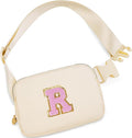 Uygafly Belt Bag Fanny Pack Crossbody Bags with Initials Letter Patch Cute Stuff Birthday Gifts for Teenager Girls Trendy Stuff for Teens | Khaki,R
