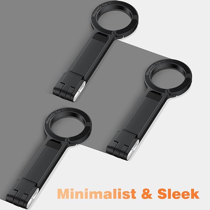 Jiunai compatible with MagSafe Tripod Stand Adjustable Magnetic Alloy Phone Carabiner Phone Holder Tripod for iPhone 17 Pro Max 16 15 14 Phone Stand for Vlog Gym Airplane Travel Essentials Accessories