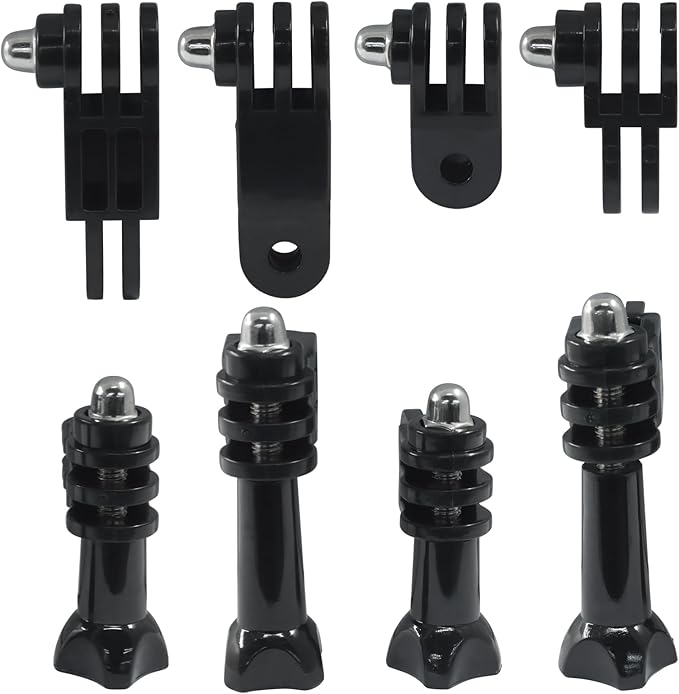 3-Way Adjustable Extension Pivot Arm, Long & Short Straight Joints Adapter Mount Kit Compatible with GoPro Hero 13-3+/SJCAM/GeekPro (Same and Vertical Direction)