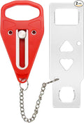 Portable Door Lock 2-Pack – Extra Lock for Home, Hotel & Apartment, Prevent Unauthorized Entry, Enhance Privacy & Safety While Traveling, Protect Family Security (1 Red)