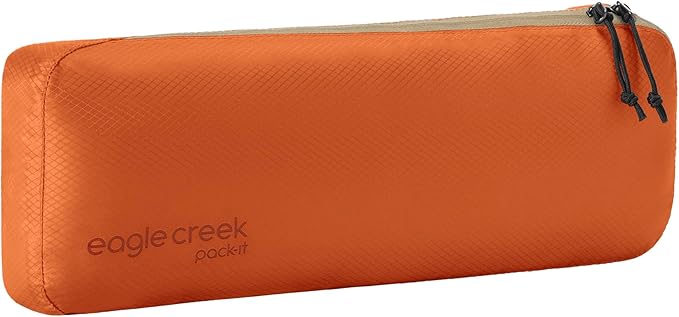 Eagle Creek Pack-It Isolate Slim Cube M/M/M Set - Minimalist Compact Travel Organizer for Hair Styling Tools, Belts & Small Items - Travel Accessories - Mandarin