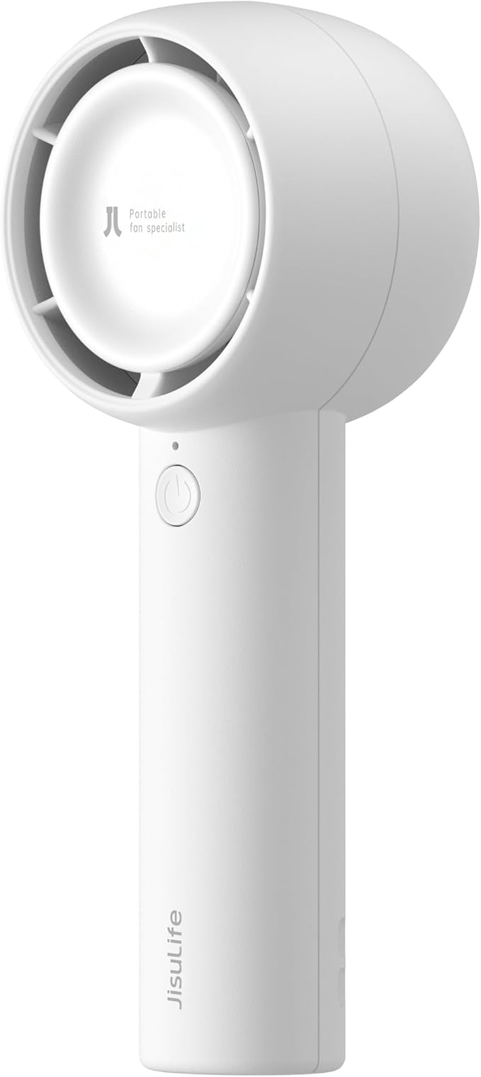 JISULIFE Mini Portable Fan-Bladeless Safe Design, Powerful Turbo Handheld Fan with 3 Speeds, USB Rechargeable, Small Pocket Design for Travel/Lash, Gifts For Girls/Women