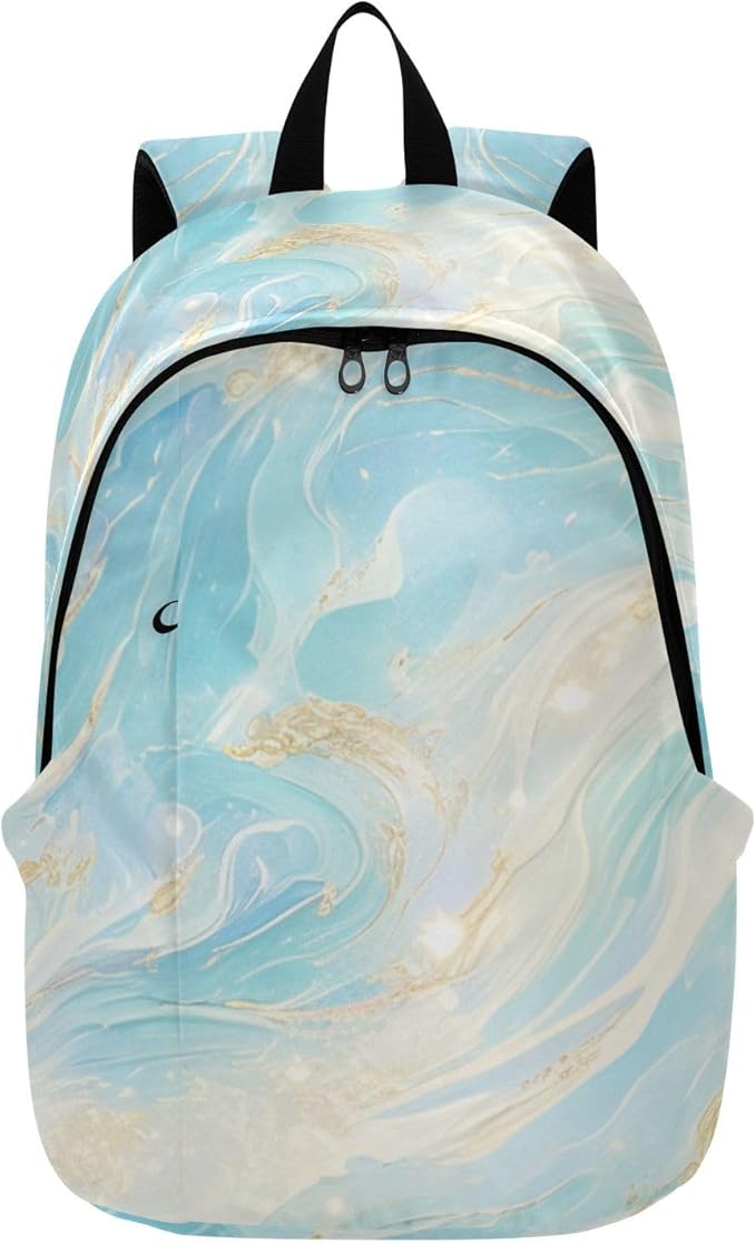 Anti Theft Backpack Lightweight Mens Laptop Bag Laptop Bag 15.6 Inch for Women & Men Outing Work Family TravelWhite Teal