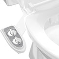 Aünsffer Bidet Attchment for Toilet Grey, Cold Water No-Electric, 3 Wash Modes [Frontal Wash + Rear Wash + Self-Cleaning]，Dual Nozzles Water Pressure Adjustable, Grey