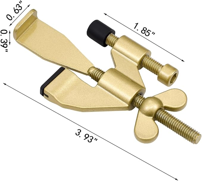 INIRET Gold Adjustable Heavy Duty Portable Door Lock,Security Device for Enhanced Safety,for Home,Travel,Hotels,Apartments Prevents Unauthorized Entry,No Drill,Silicone Protector Caps Included