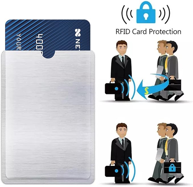 Shudyear Rfid Wallet Women Card Sleeves,Rfid Blocking Sleeves Card Holder,10pcs For Credit Card Protector Set Rfid Identity Card Protector Easily Into Your Wallet(colorful)