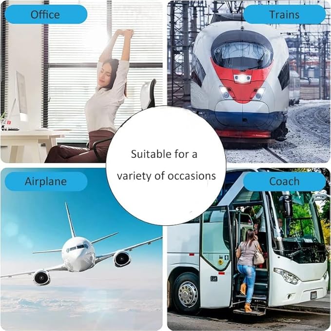 Premium Airplane Foot Hammock for Plane Travel - Ergonomic Foot Rest for Air Travel - Adjustable Leg Rest - Ideal for Long Flight - Comfortable Leg Hammock - Travel Essentials for Airplane Comfort