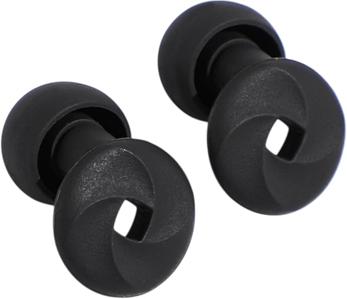 Ear Plugs for Sleeping 23dB Noise Reduction for Concerts, Focus, Travel Soft Reusable Silicone Ear Plugs for Side Sleepers with 4 Ear Tips Case Black