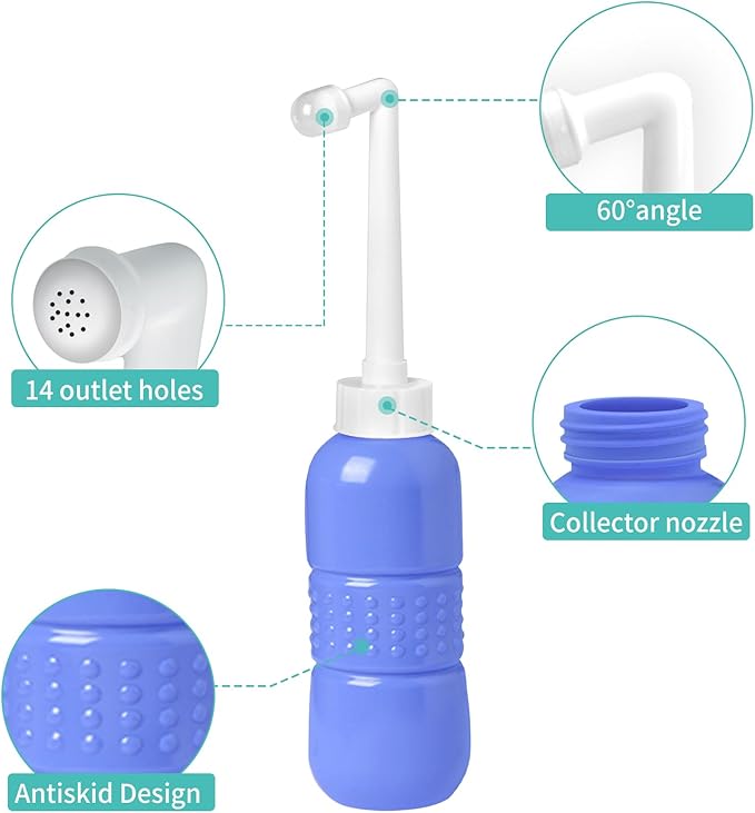 YumSur Portable Bidet, Personal Bottle Sprayer for Personal Hygiene Handheld,Pregnant Women Cleansing, Postpartum Clean, Handheld Travel Bidet with 450ML Water Capacity and Retractable Spray