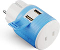 OREI Germany, France, Schuko Travel Plug Adapter with Dual USB - USA Input - Type E/F (U2U-9), Will Work with Cell Phones, Camera, Laptop, Tablets, iPad, iPhone and More