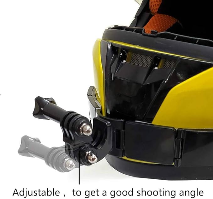 QKOO Motorcycle Helmet Chin Mount Kit for GoPro Hero 13, 12, 11, 10, 9, 8, 7, 6, 5, 4, Session, 3+, 3, 2, 1, Hero (2018), DJI Osmo Action, AKASO, SJCAM, Action Cameras