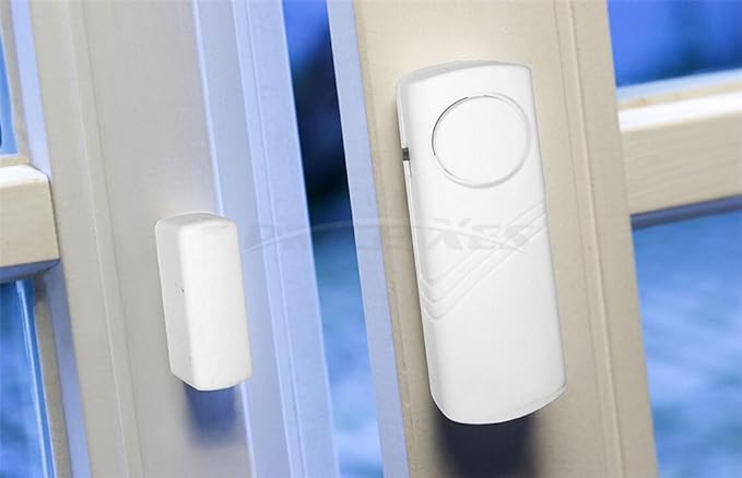 Home Security Alarm System DIY Kit - Magnetic Sensor - Guardian Protector - Window Glass Vibration Security Burglar Alarm for Homes, Cars, Sheds, Caravans, Motorhomes - Price Xes (Set of 10)