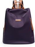 Women's Backpack Purse Nylon Anti-theft Casual Water Resistant Lightweight Small Shoulder Bags 2026 for Travle Cute Fashion Camping Bag for Work Daily Going Out Dackpack Ladies Dark Purple