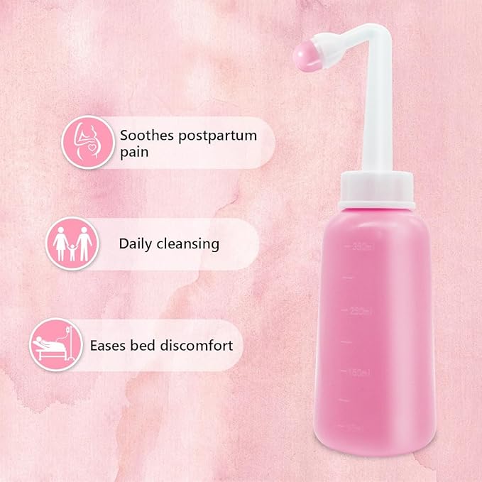 Premium Peri Bottle for Postpartum Care | Upside Down Peri Bottle, Portable Bidet for Perineal Recovery and Cleansing After Birth 12OZ/350ml