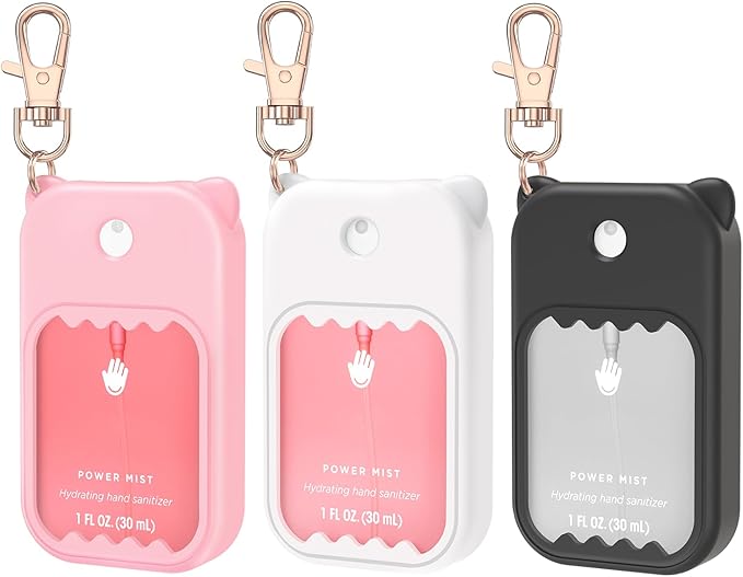 Hand Sanitizer Spray Case for Touchland Silicone Touchland Case Keychain Cute Hand Sanitizer Holder Keychain Compatible with Touch land Power Mist Gentle/Glow Mist