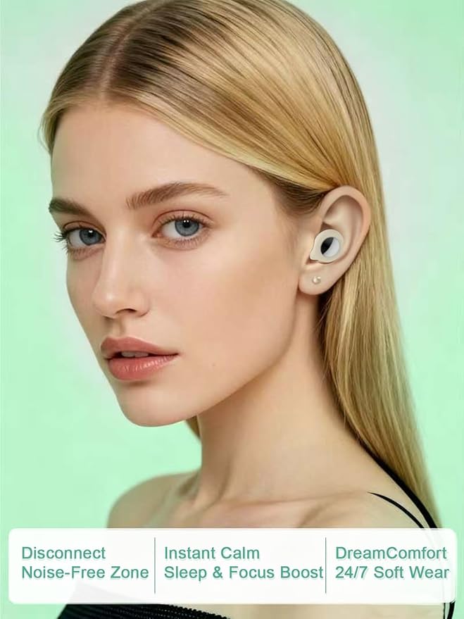 Ear Plugs for Sleeping Snoring 45dB Noise Cancelling Reduction (Classy White)