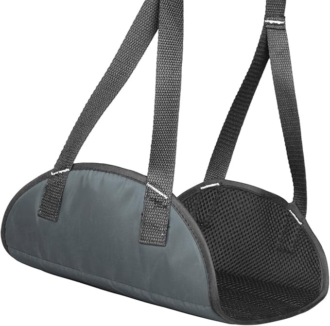 Compact Foldable Foot Rest for Travelers Airplanes Train Use Breathable Mesh Support Portable Design Quick Installation Portable Foot Hammock for Travel