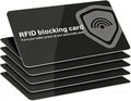 6 Pack RFID Blocking Card, NFC Contactless Credit Card Protector Safe Wallet Shield Bank Card Blocker