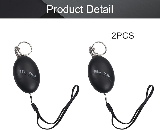 Othmro 2 Pack 120DB Personal Alarm, Emergency Safety Alarm for Women, Men, Children, Elderly Black