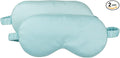HBHLFZ Sleep Mask 2 Pack - Bamboo Viscose Fiber Sleeping Eye Mask - with Elastic Band/Headband - Comfort Sleeping Shade - for Nighttime Sleeping, Traveling & Napping（Light Blue）