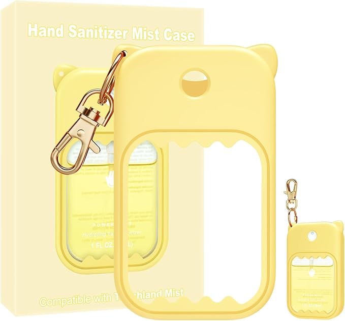Hand Sanitizer Spray Case for Touchland Silicone Touchland Case Keychain Cute Hand Sanitizer Holder Keychain Compatible with Touch land Power Mist Gentle/Glow Mist