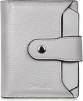 BOSTANTEN Women Leather Wallet RFID Blocking Small Bifold Zipper Pocket Wallet Card Case Purse with ID Window