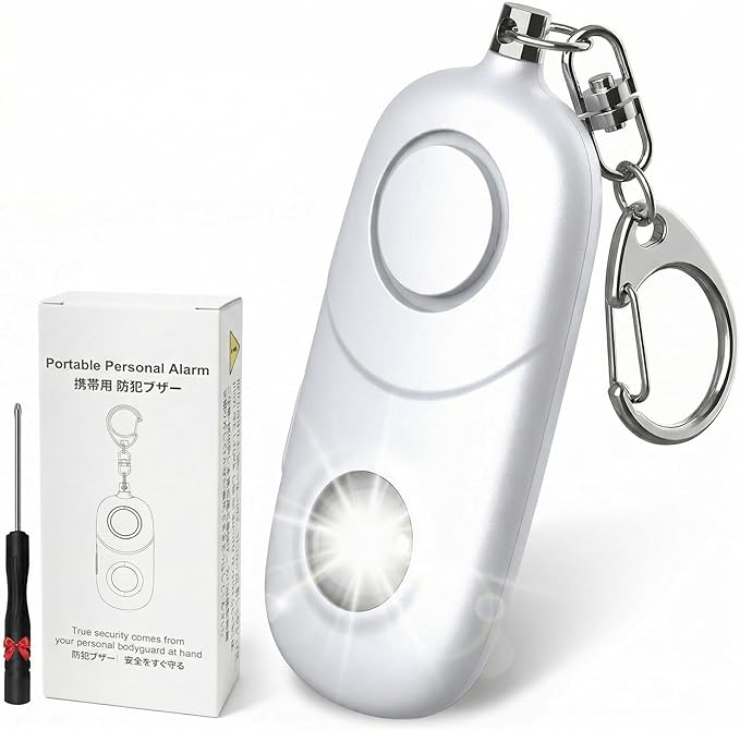 Personal Alarm for Women Keychain Alarm: Qoosea 135dB Emergency Keychain Siren with Strobe Light Loud Siren for Women Kids Students Seniors Emergency Self-Defense for Night Sports