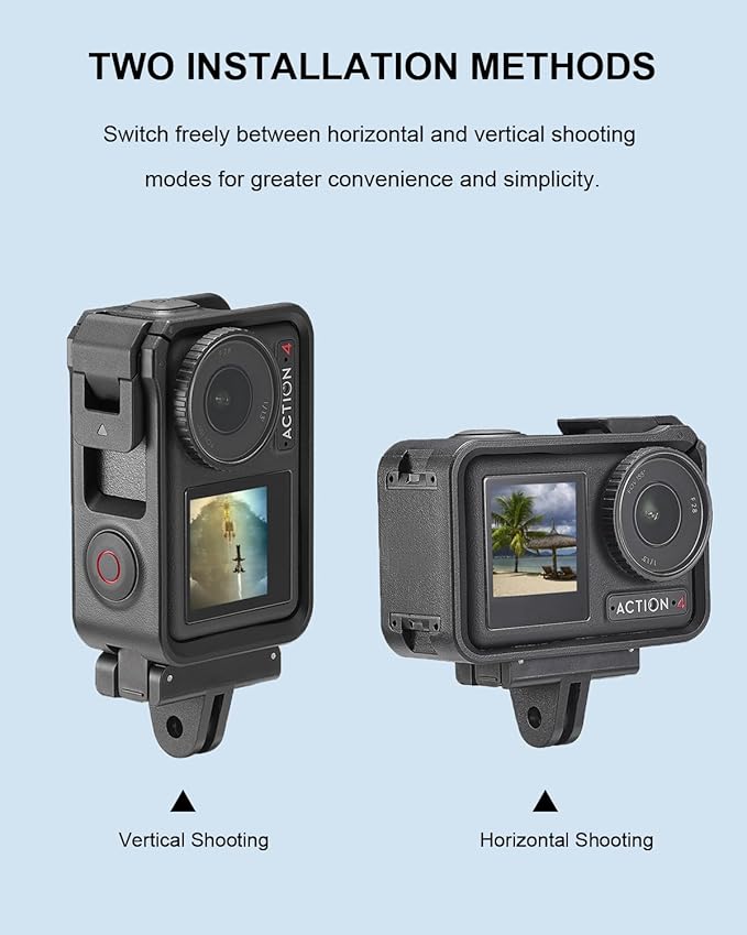 2 Pack Magnetic Quick Release Adapter Mount Base for DJI Action 5 Pro, Quick-Release Extension Bracket for Osmo Action 4/3/OSMO 360 Accessories with Dual-Claws