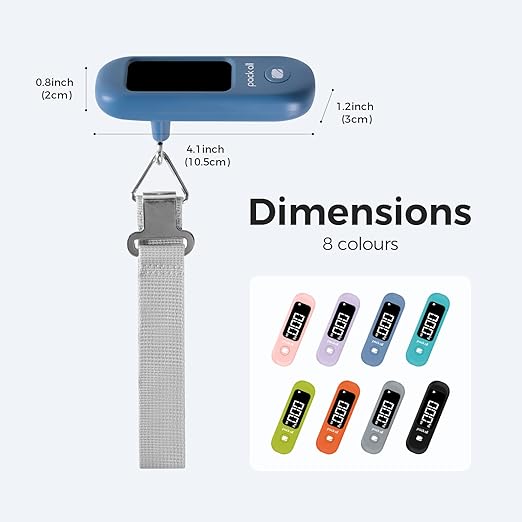 pack all 110 Lbs Luggage Scale, Digital Handheld Baggage Scale, Travel Suitcase Weight Scale with LCD Display, Battery Included, Navy