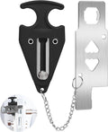 Portable Door Lock for Travel Lock Home Security Door Latch in Prevent Unauthorized Entry School Apartment Hotel(Black)