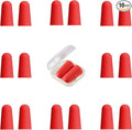 10 Pairs Red Reusable Ear Plugs, 32dB NRR Noise Reduction, Washable Slow-Rebound Foam Earplugs for Sleeping, Snoring, Work, Concerts, Travel