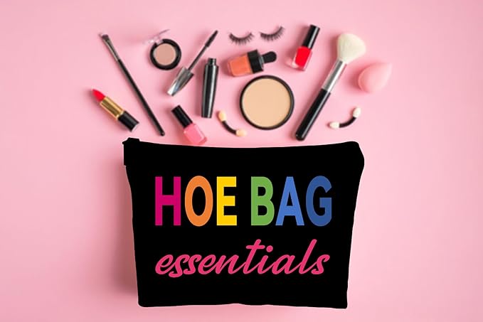 ZUYUROU Funny Gifts for Women, Girls - Cool Hostess Gift Ideas for Birthday, Weekend Fun - Makeup Travel Bag - Black
