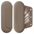AGIKET Silicone Makeup Brush Holder Travel Cosmetic Bag：Soft Portable Cosmetic Face Brushes Holder with Upgrade Anti-Fall Out Magnetic Closure, Large Travel Makeup Brush Case - Coffea