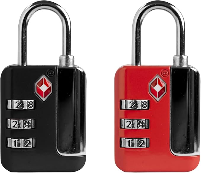 TSA Locks for Luggage, Combo Lock for Locker, Small Combination Padlock, TSA Approved Padlocks for Luggage, Gym Locker, Suitcase, Gun Case, Ammo Can, Storage Box, Backpack Zipper, Toolbox