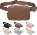Belt Bag for Women Fanny Pack Dupes, Fashion Crossbody Waist Pack Bag with Adjustable Strap, Everywhere Belt Bag for Travel Outdoors Running Hiking（Brown2）