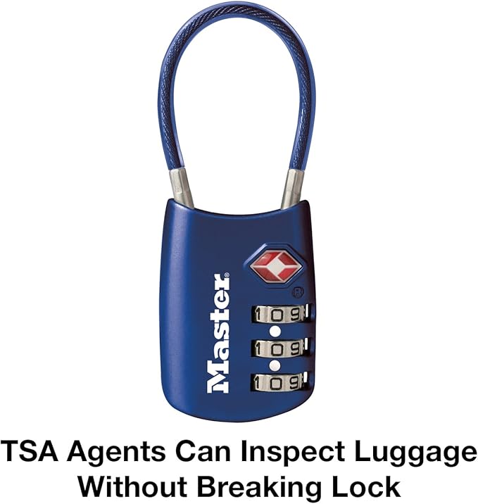 Master Lock 4688D Set Your Own Combination TSA Approved Luggage Lock, 1 Pack, Assorted