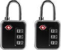 TSA Locks for Luggage, Combination Lock for Locker, Small Padlock Combination, Combo Luggage Padlocks TSA Approved, for Gym Locker, Travel Suitcase, Gun Case, Backpack Zipper, Ammo Can