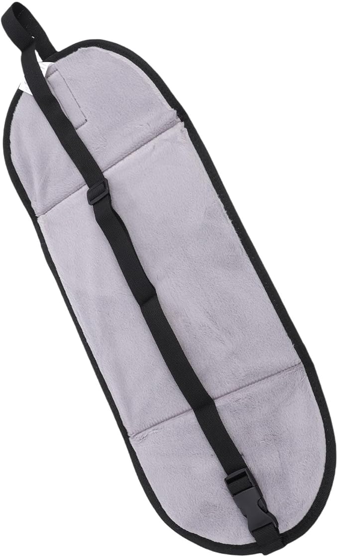 SUNGOOYUE Airplane Foot Hammock, Portable Nylon Adjustable Strap Foot Rest for Travel or Desk Work, Soft Fabric with Reinforced Base to Prevent Slips and Elevate Feet Comfortably (Black)