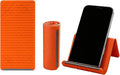Universal Flexible Silicone Phone Holder Stand - Multi-Angle Foldable Tablet Holder & Laptop Riser - Portable Travel Essentials for Airplane, Office & Home - Non-Slip, Heat Dissipation Design,Orange
