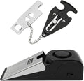 Portable Door Lock & Door Stop Alarm Set, Dual Protection Door Security Devices for Travel Hotel Apartment College Home, Safety Locks for Doors with 120dB Siren