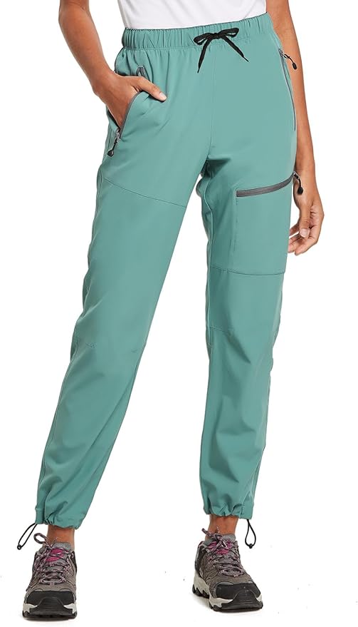 baleaf Women's Hiking Pants Quick Dry Lightweight Water Resistant Elastic Waist Cargo Pants for All Seasons
